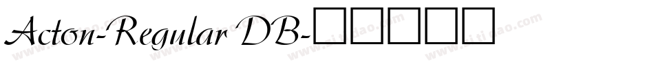 Acton-Regular DB字体转换